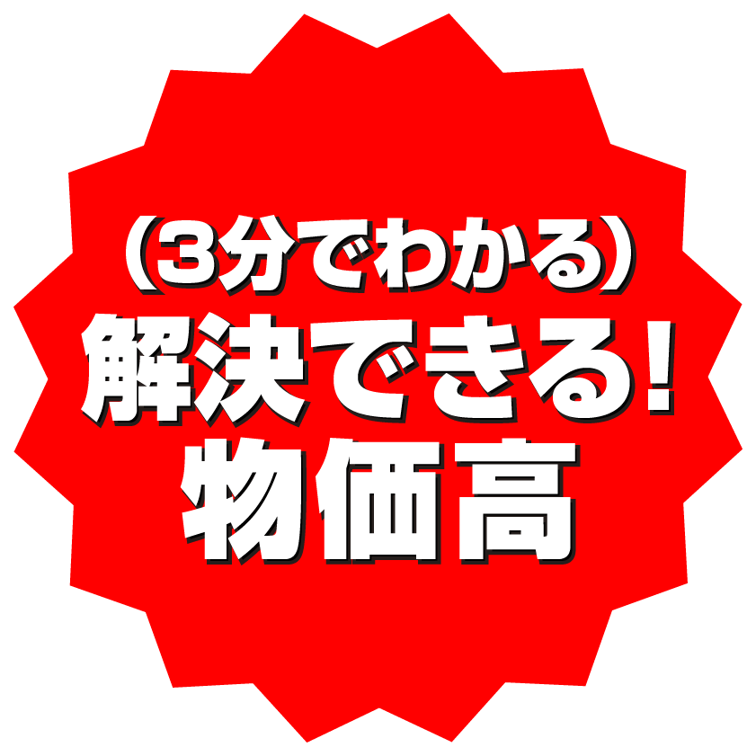 （3分でわかる）解決できる！物価高